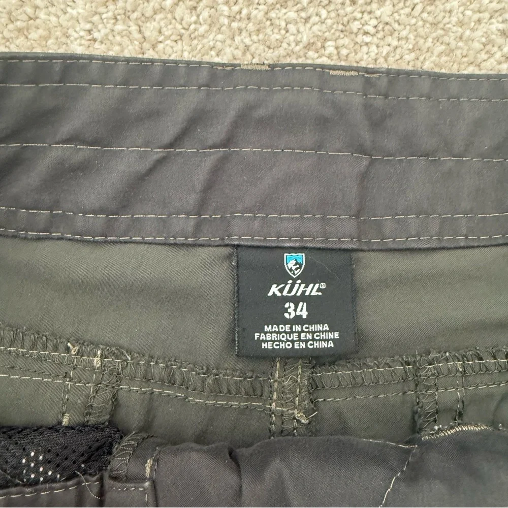 Kuhl Dark Green Casual Outdoor Hiking Cargo Shorts Men's Size 34‎ Gorpcore